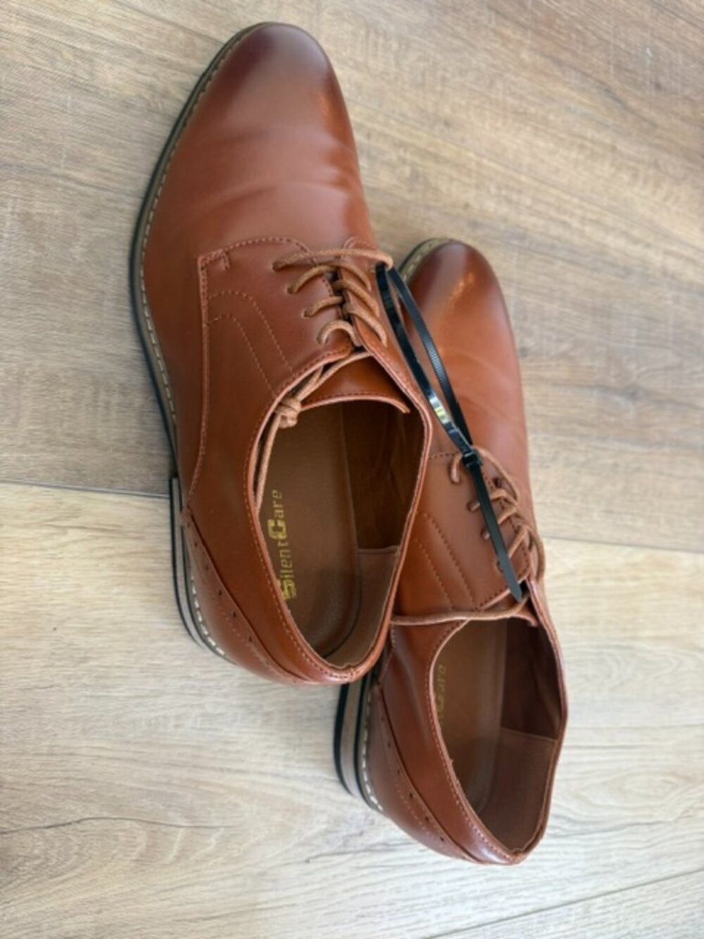Men's Brown Leather Oxford Dress Shoes 10.5
